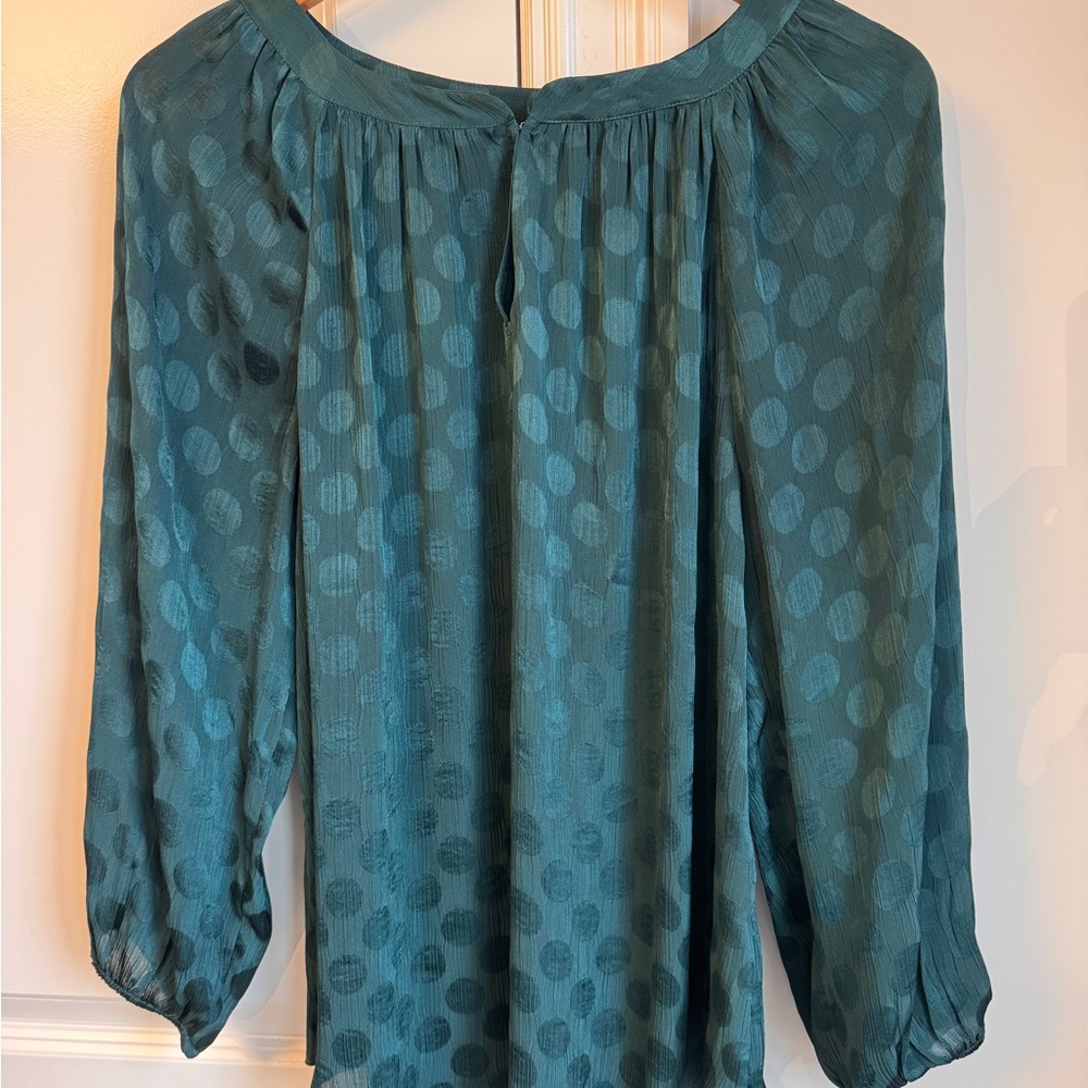 Emerald green Polka Dot Ann Taylor Women's Top